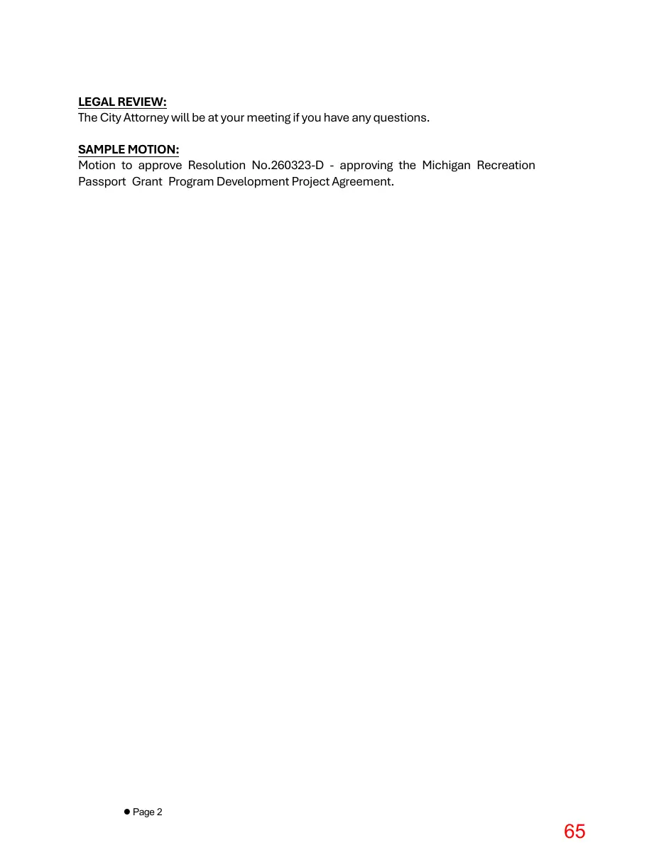 Page 65 of the packet; its text follows