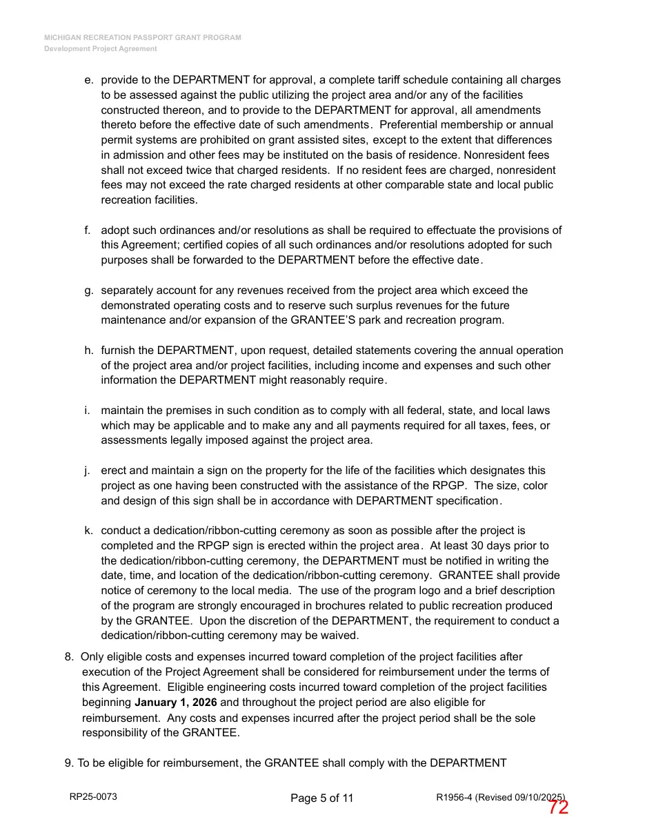 Page 72 of the packet; its text follows