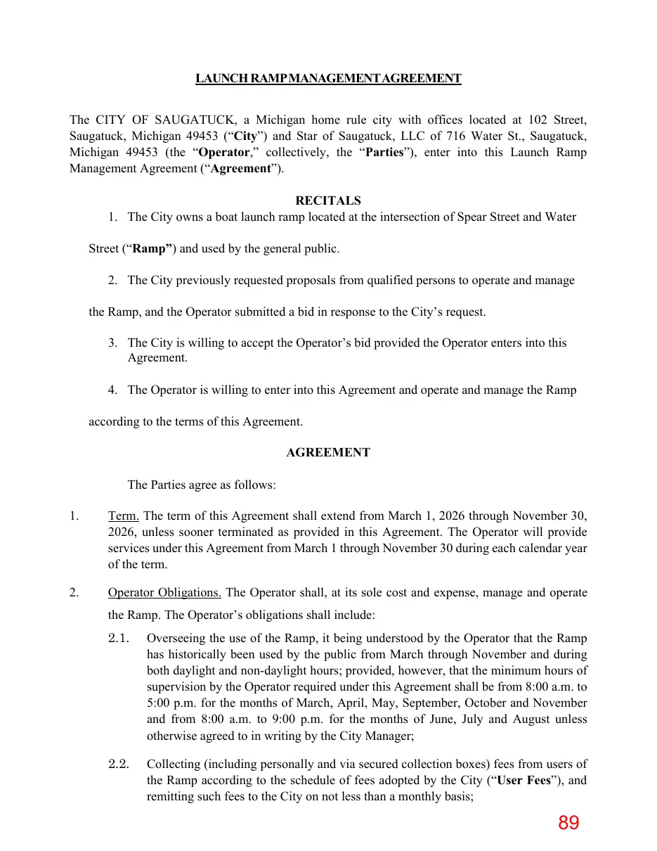 Page 89 of the packet; its text follows