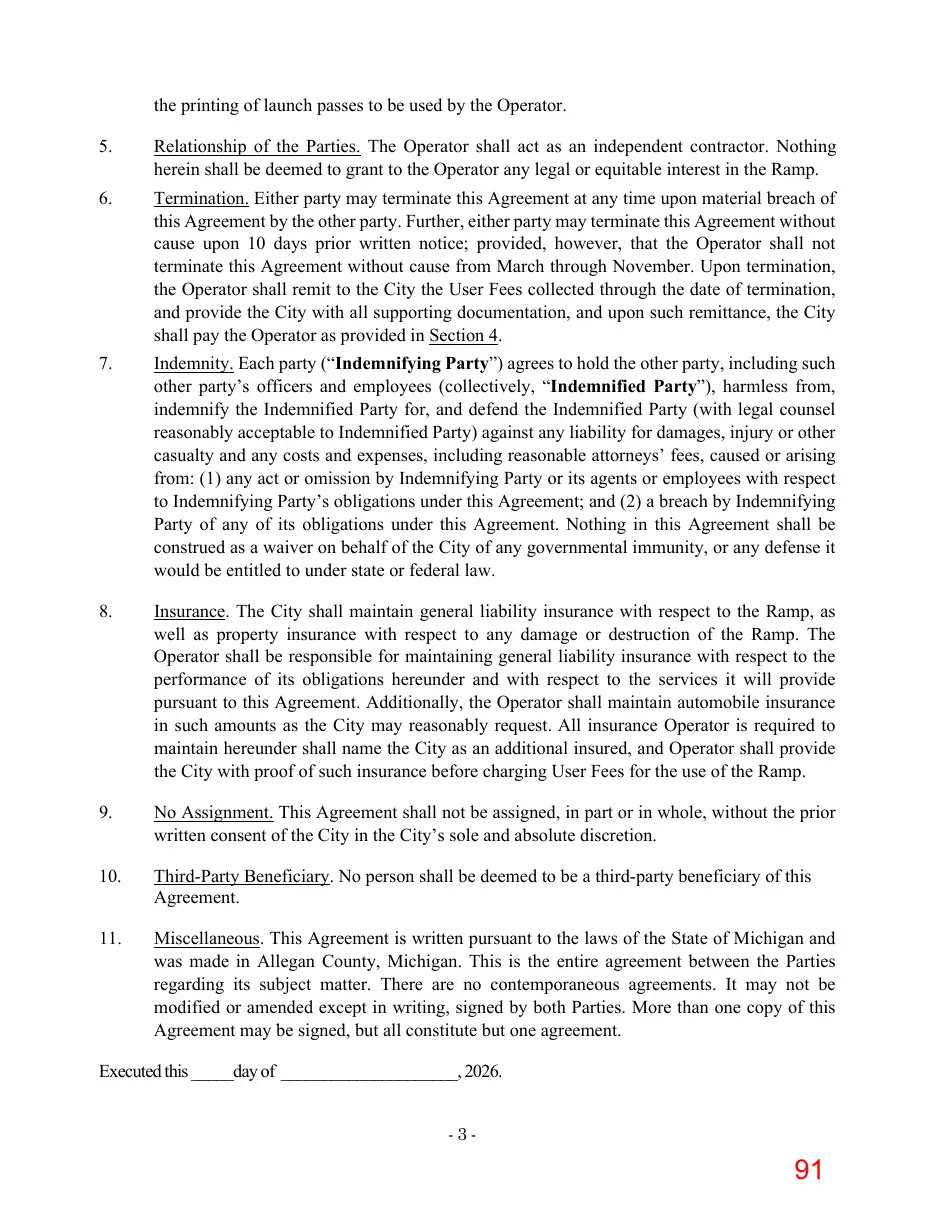 Page 91 of the packet; its text follows