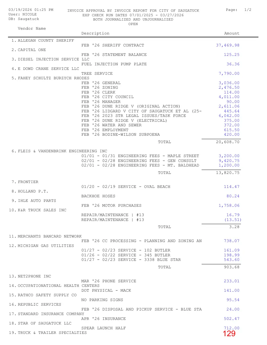 Page 129 of the packet; its text follows