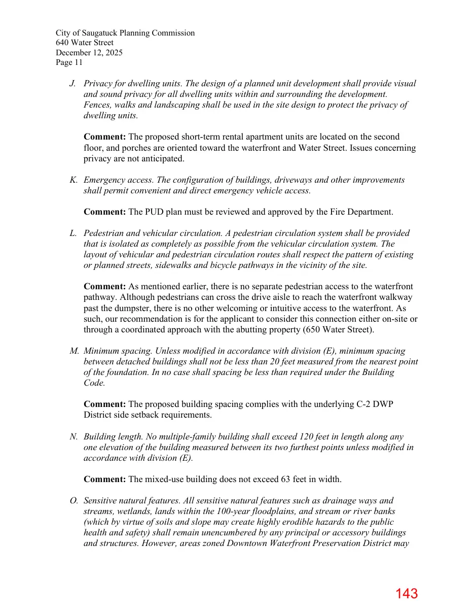 Page 143 of the packet; its text follows