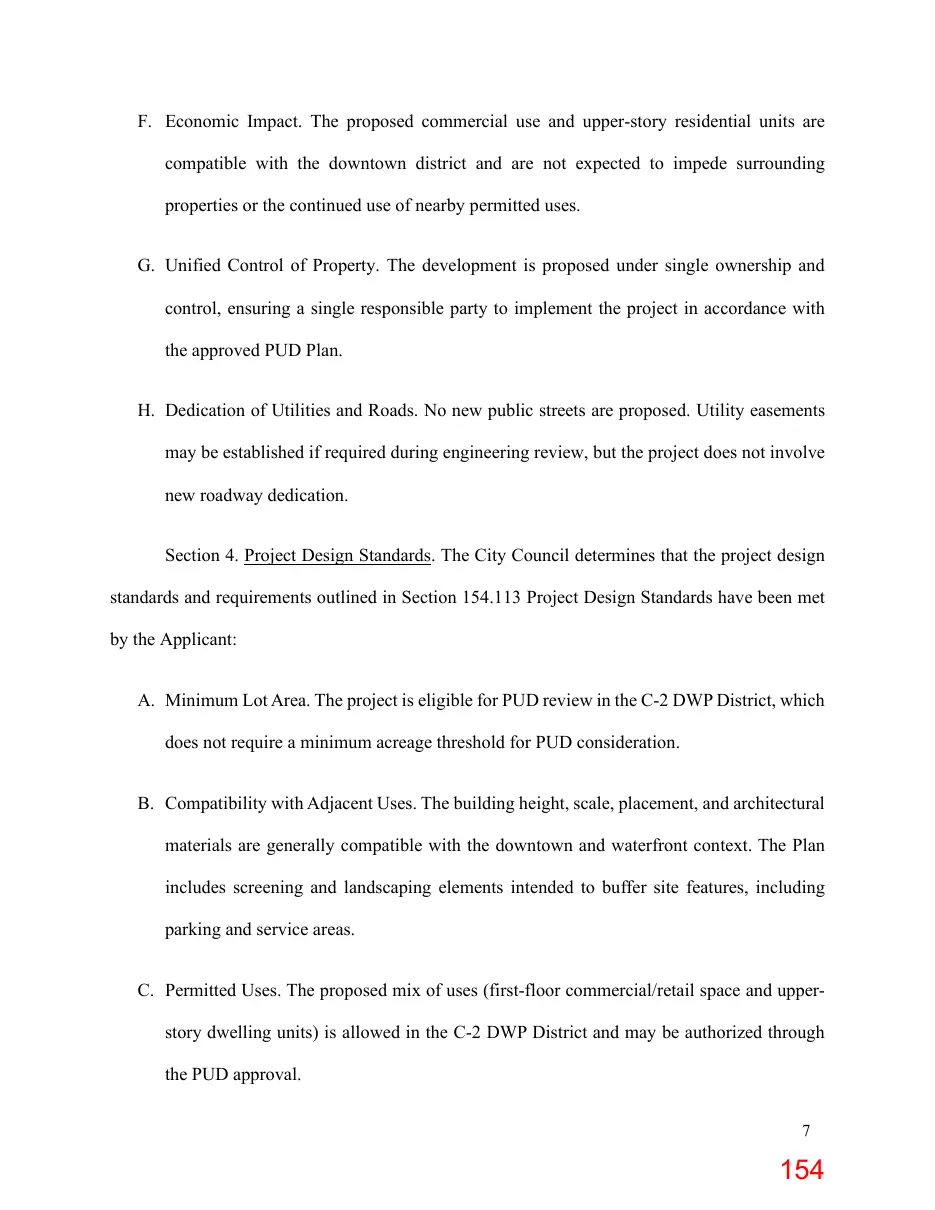 Page 154 of the packet; its text follows