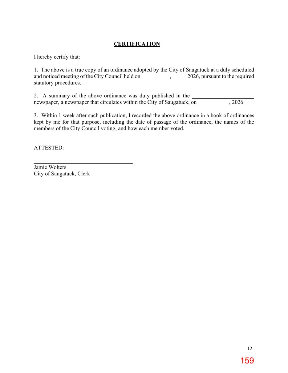 Page 159 of the packet; its text follows