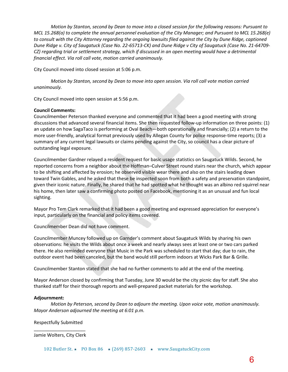 Page 6 of the packet; its text follows