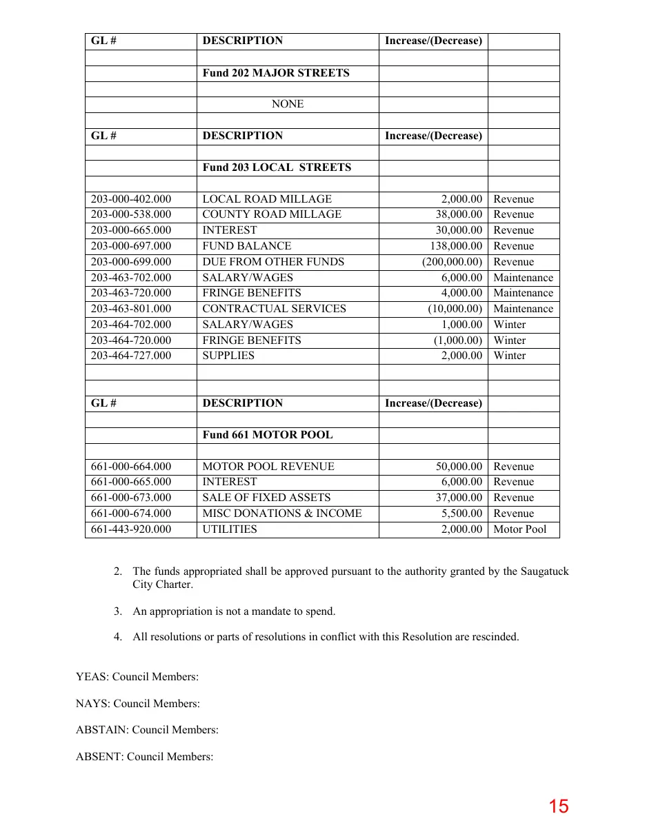 Page 15 of the packet; its text follows