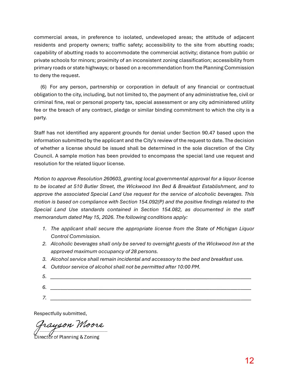 Page 12 of the packet; its text follows