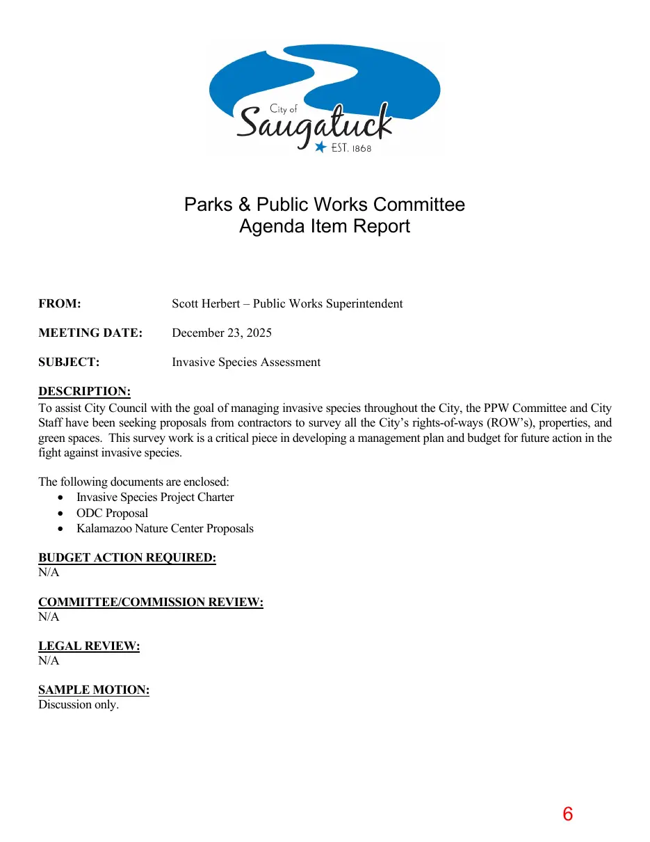 Page 6 of the packet; its text follows