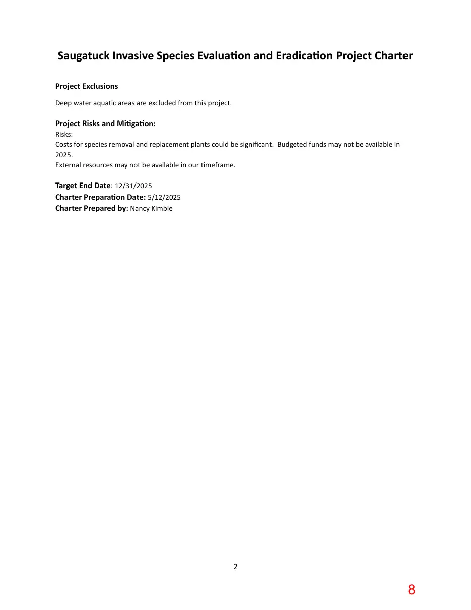 Page 8 of the packet; its text follows
