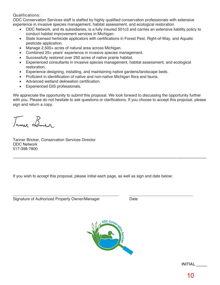 Page 10 of the packet; its text follows