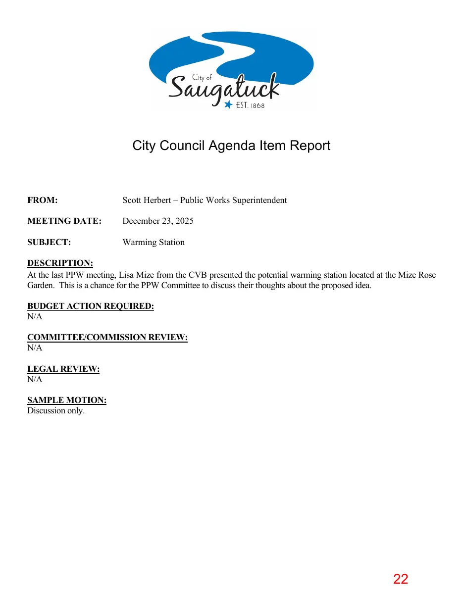 Page 22 of the packet; its text follows