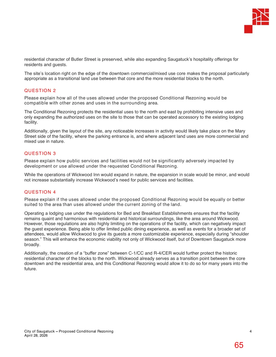 Page 65 of the packet; its text follows