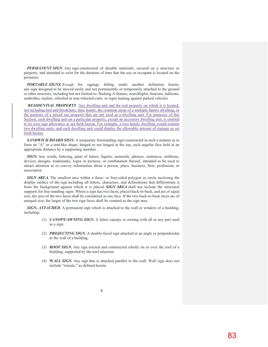 Page 83 of the packet; its text follows