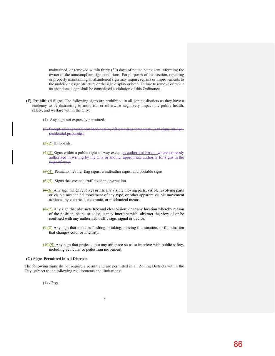 Page 86 of the packet; its text follows