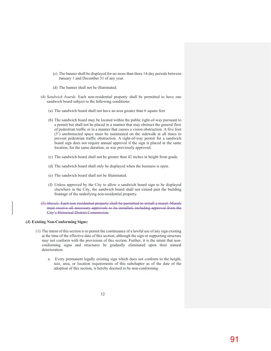 Page 91 of the packet; its text follows