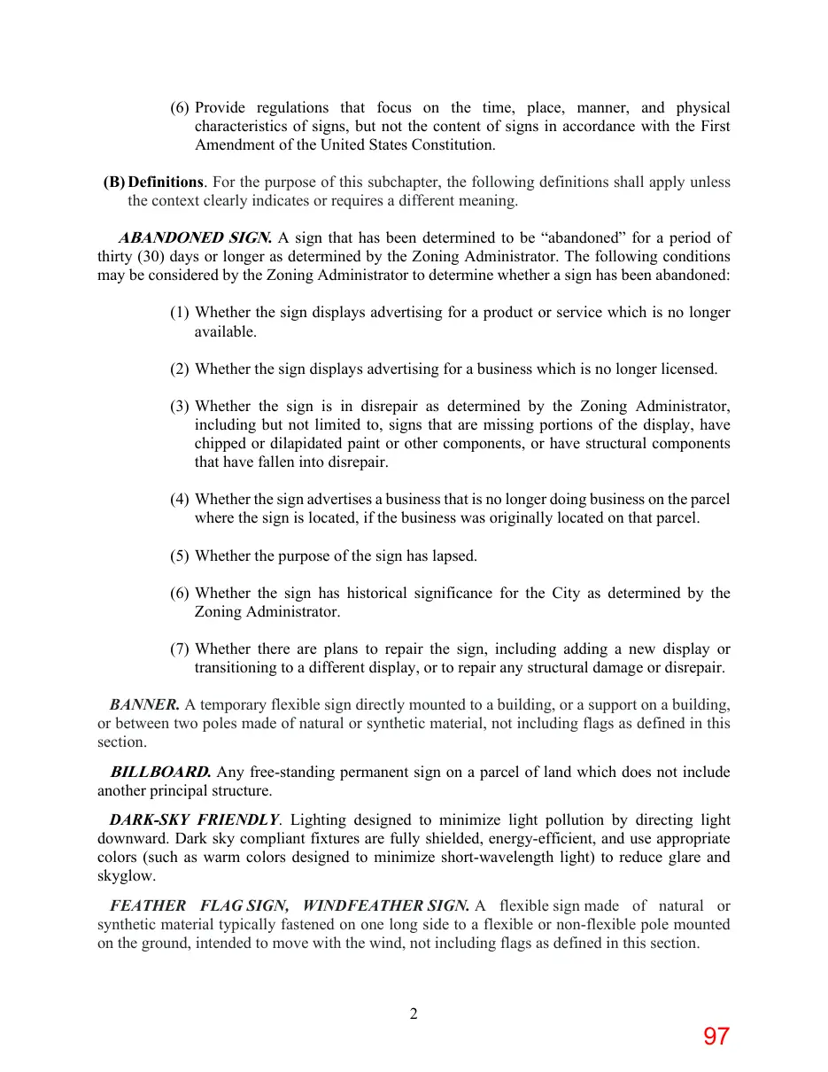 Page 97 of the packet; its text follows