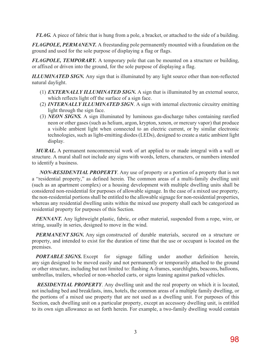 Page 98 of the packet; its text follows