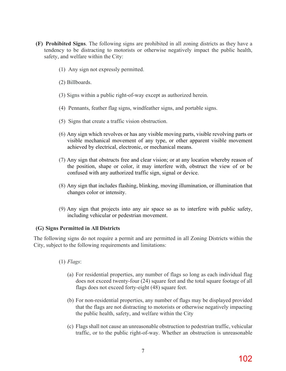 Page 102 of the packet; its text follows