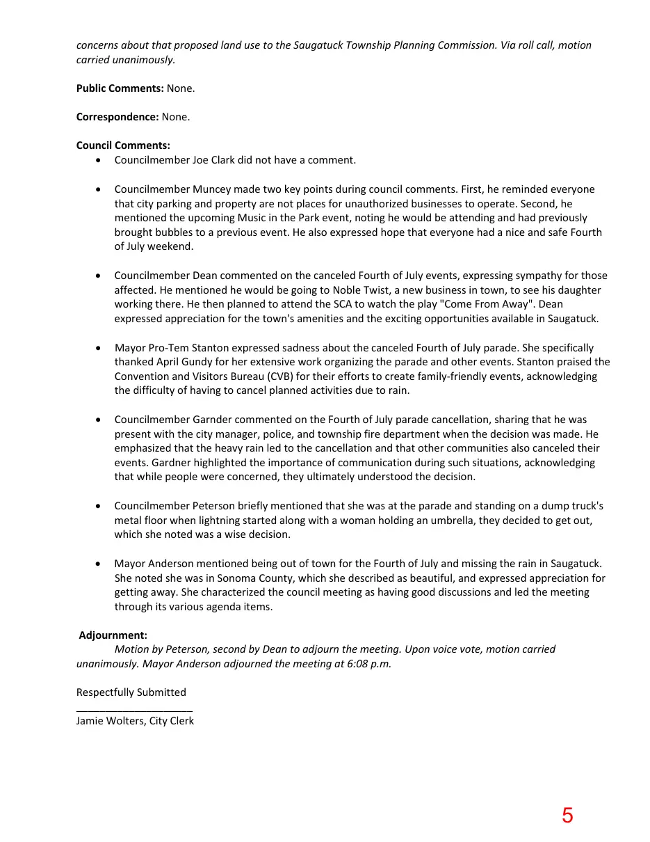 Page 5 of the packet; its text follows
