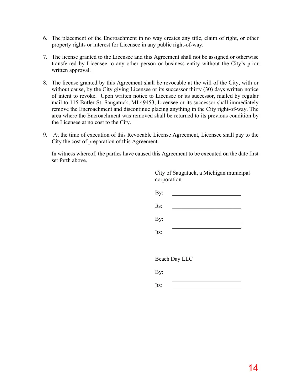 Page 14 of the packet; its text follows