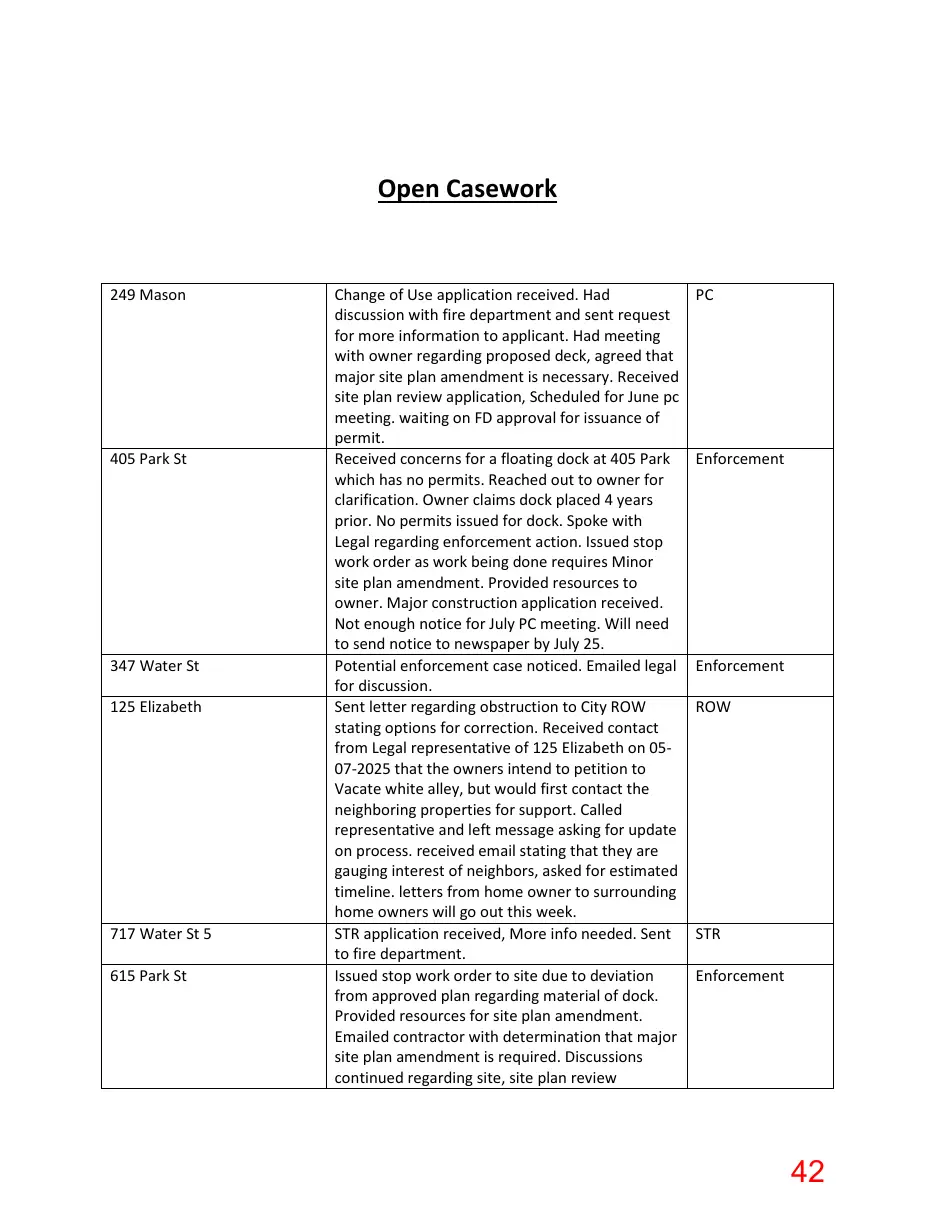 Page 42 of the packet; its text follows