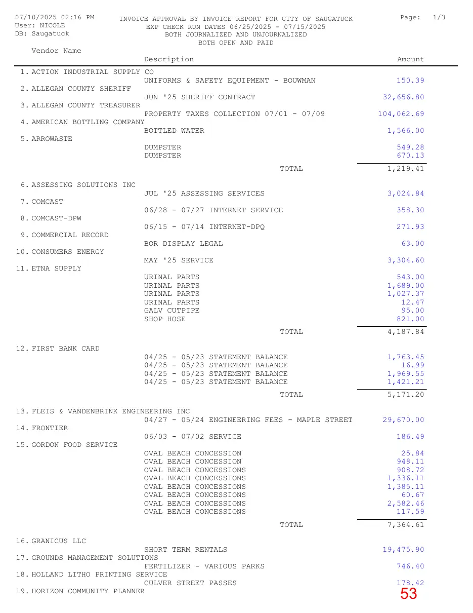 Page 53 of the packet; its text follows