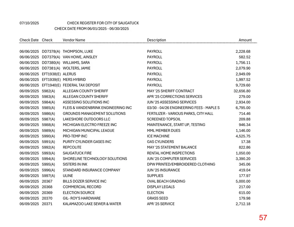 Page 57 of the packet; its text follows