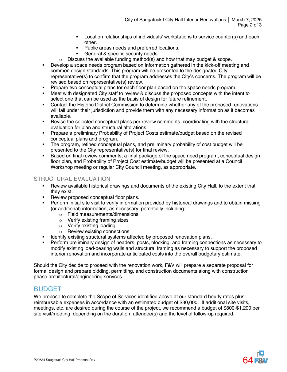 Page 64 of the packet; its text follows