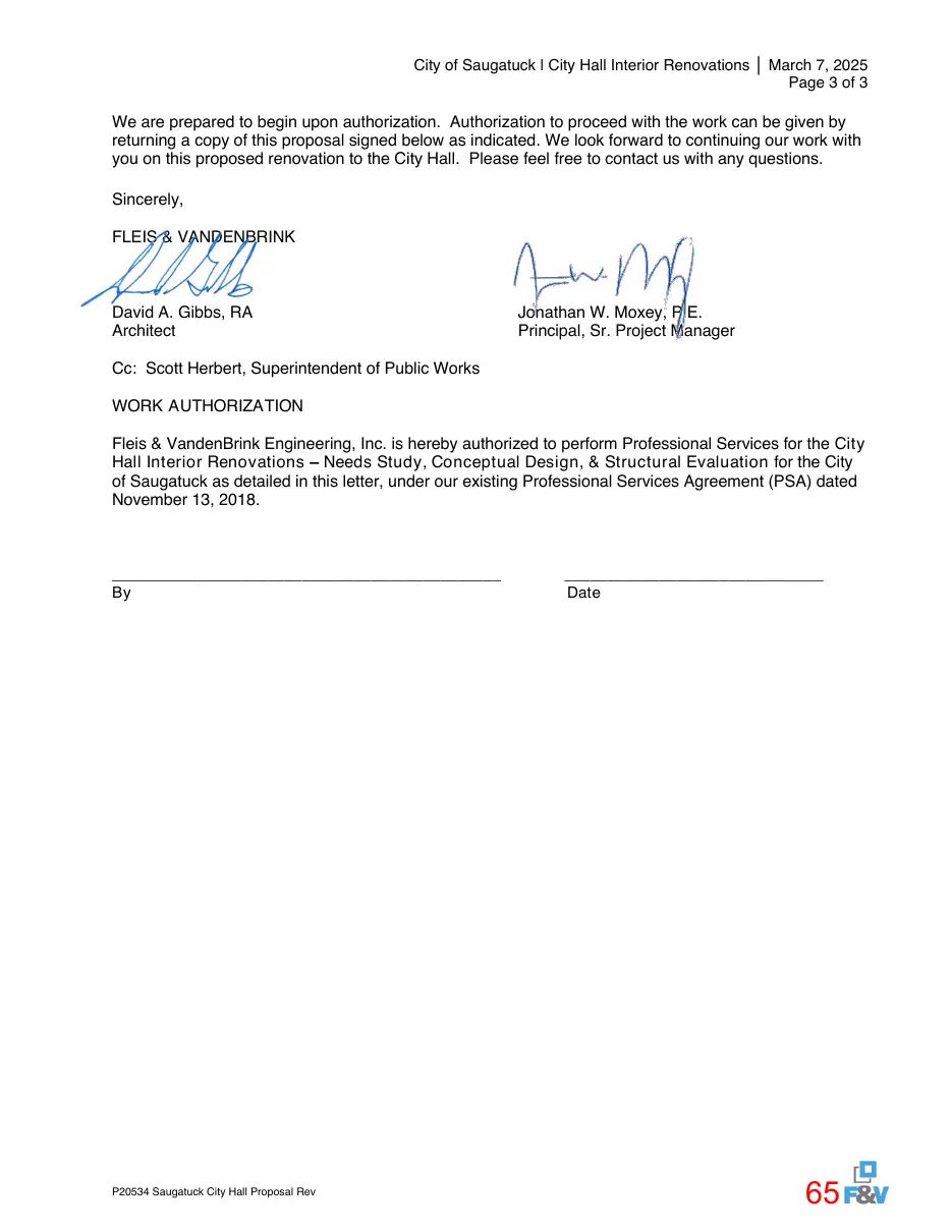 Page 65 of the packet; its text follows
