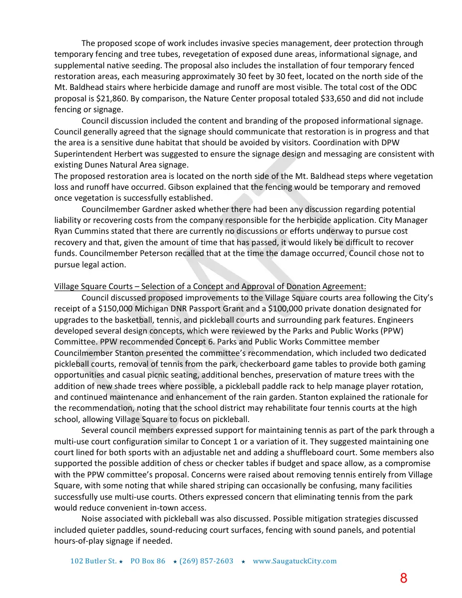 Page 8 of the packet; its text follows