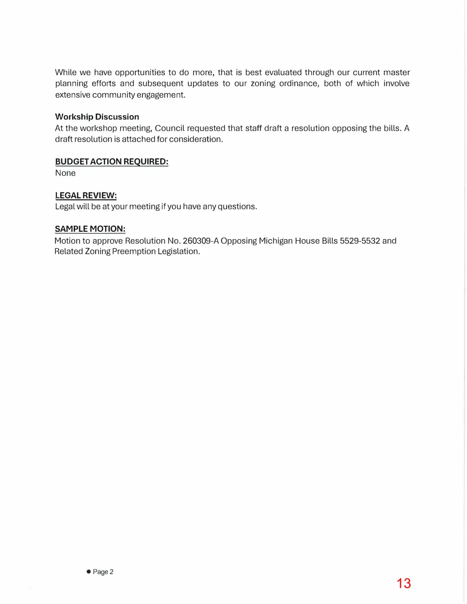 Page 13 of the packet; its text follows