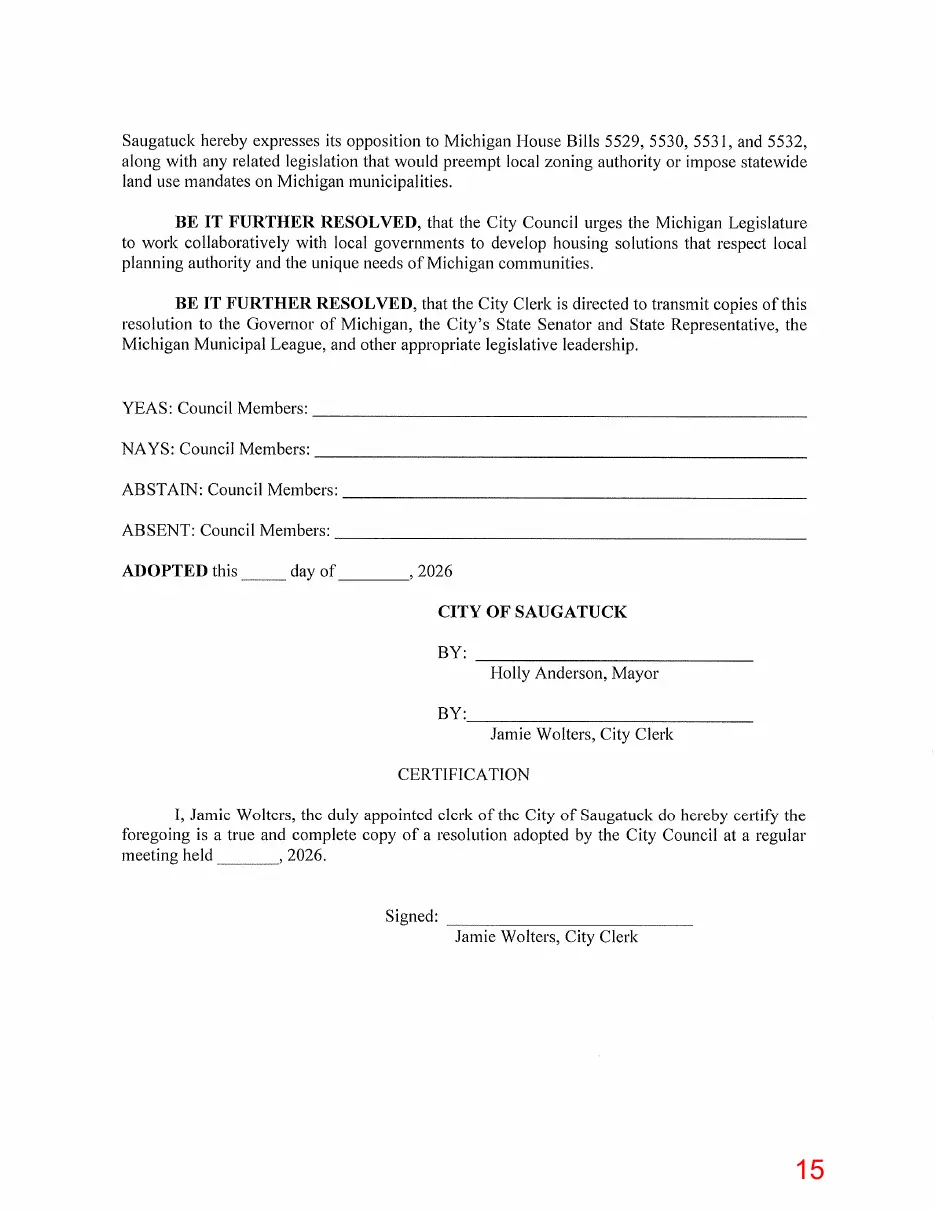 Page 15 of the packet, a scanned page