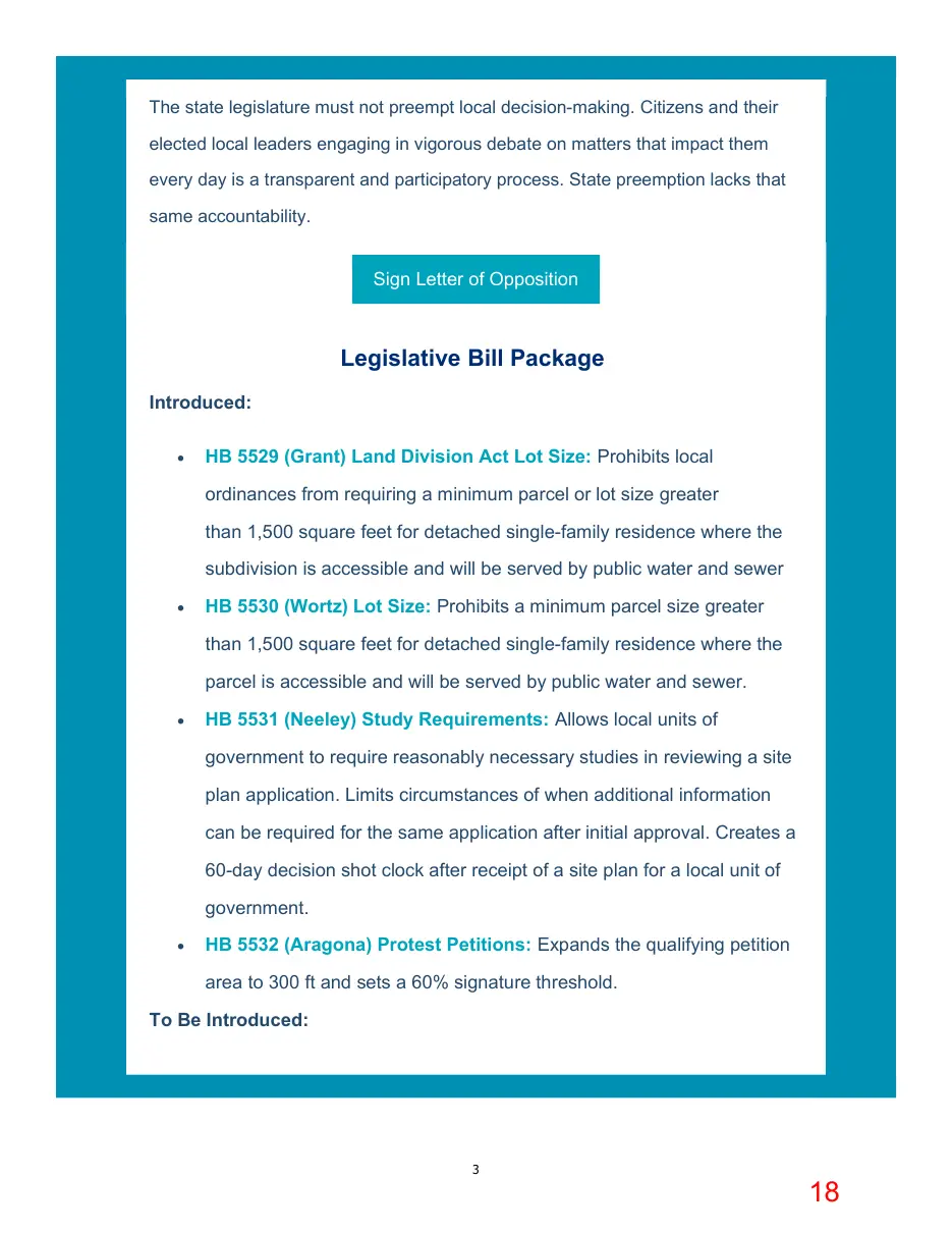 Page 18 of the packet; its text follows