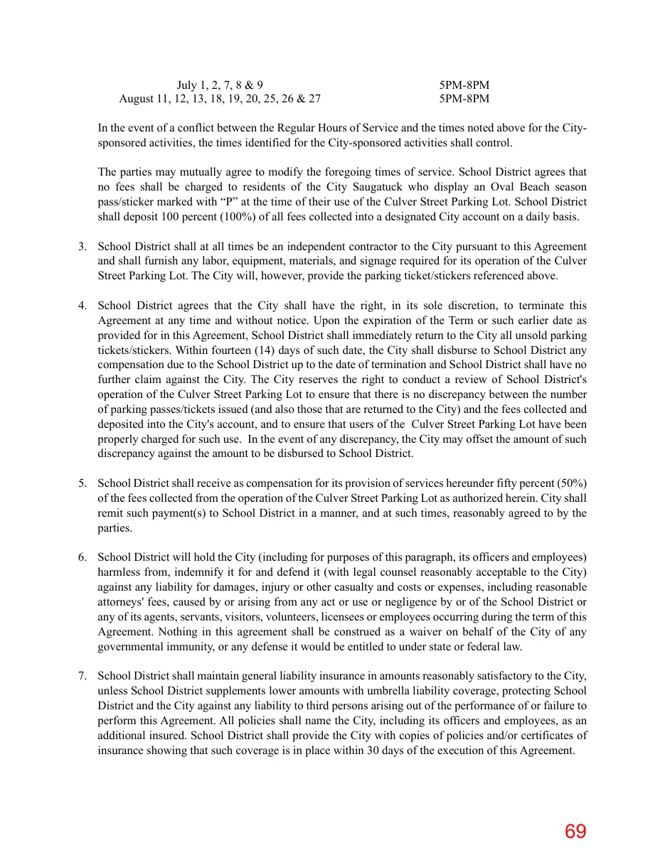 Page 69 of the packet; its text follows