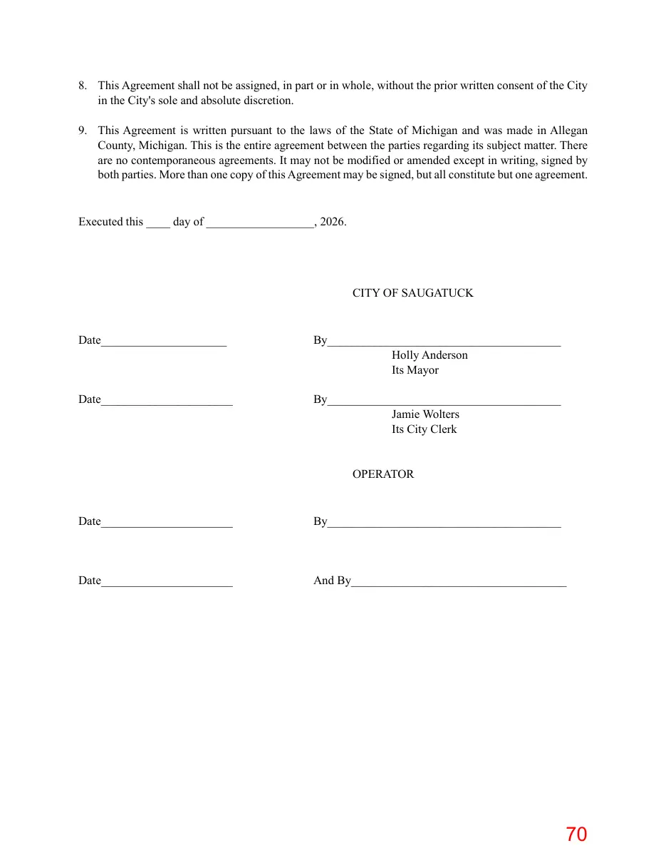Page 70 of the packet; its text follows