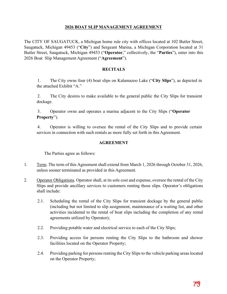 Page 73 of the packet; its text follows