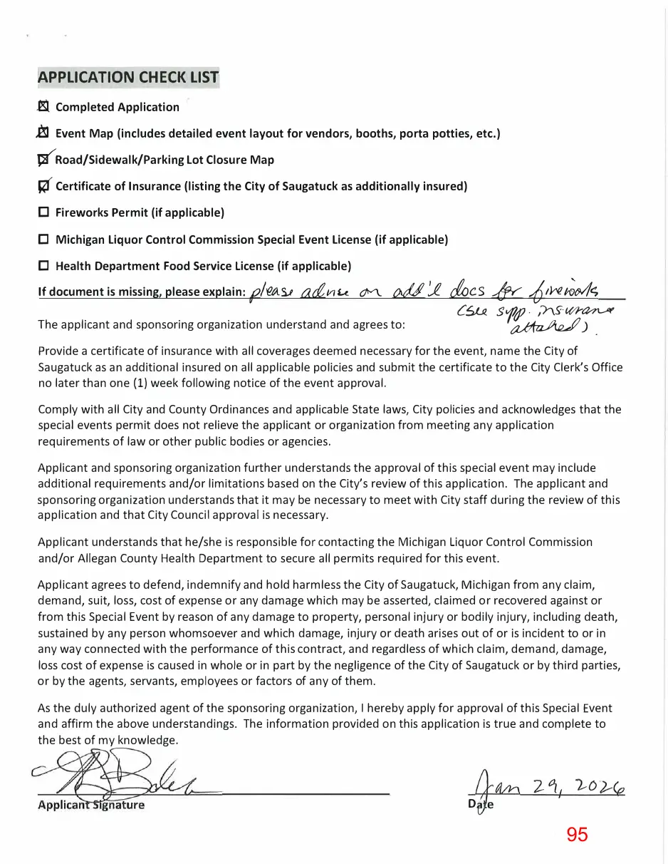 Page 95 of the packet; its text follows