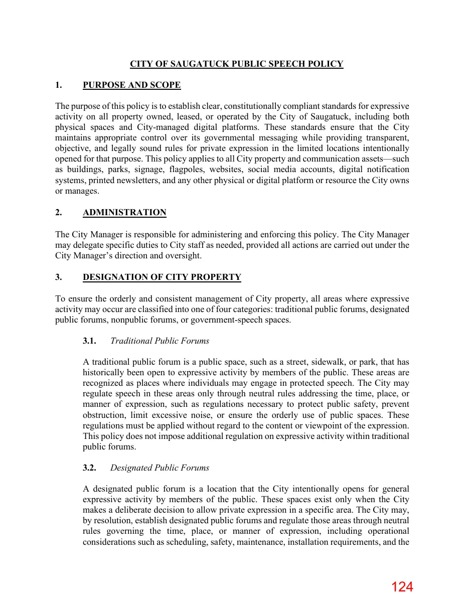 Page 124 of the packet; its text follows