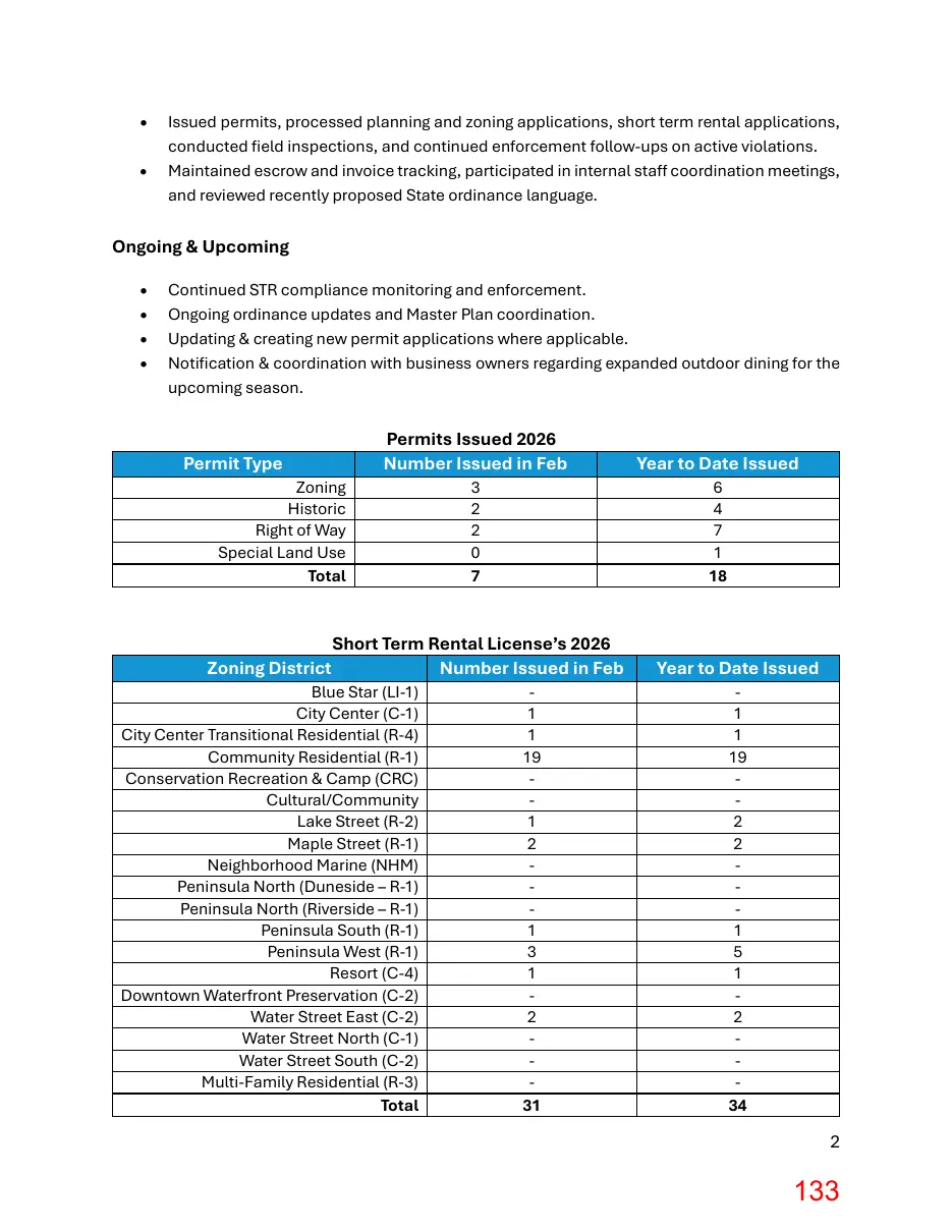 Page 133 of the packet; its text follows