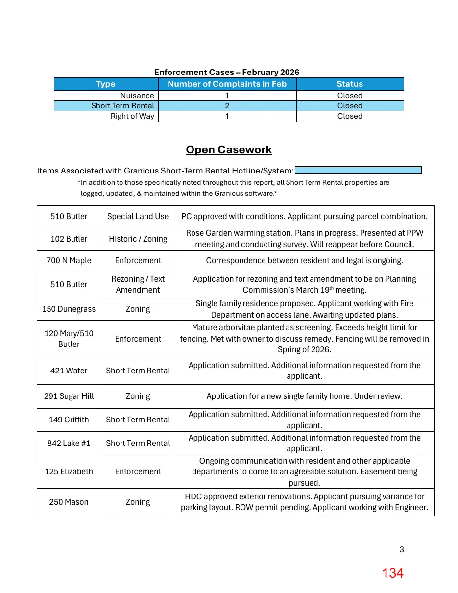 Page 134 of the packet; its text follows
