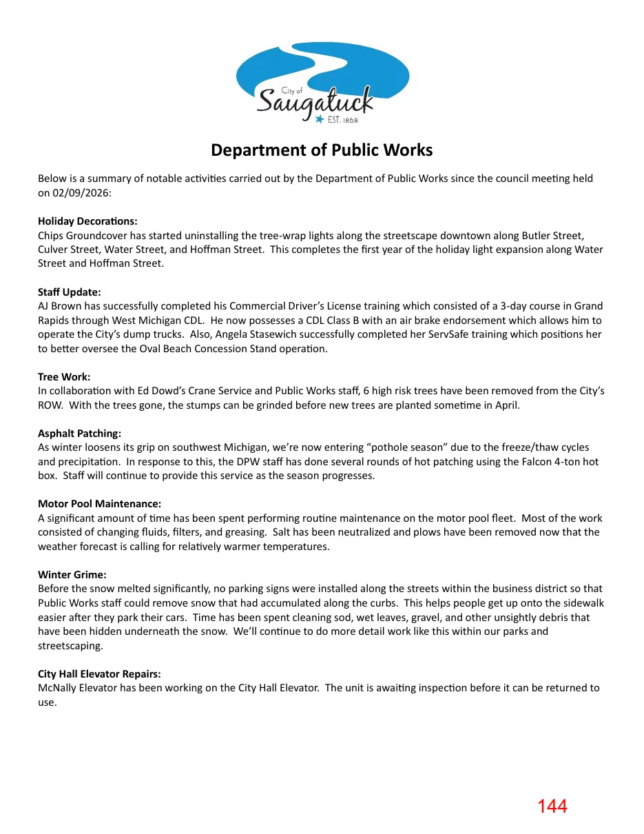 Page 144 of the packet; its text follows