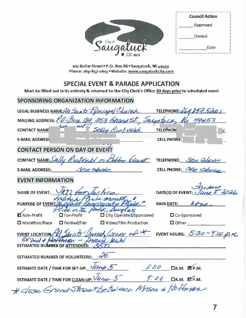 Page 7 of the packet, a scanned page