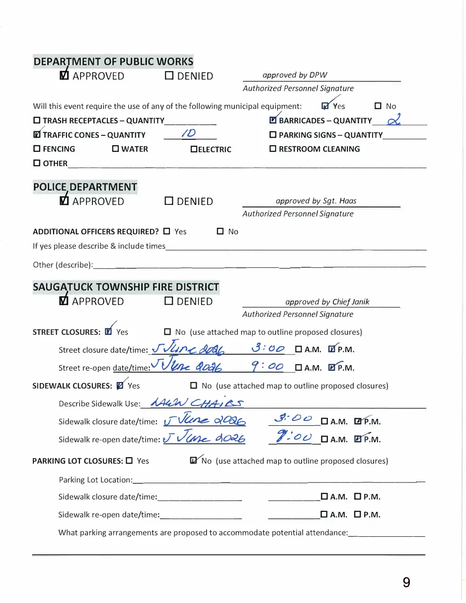 Page 9 of the packet; its text follows