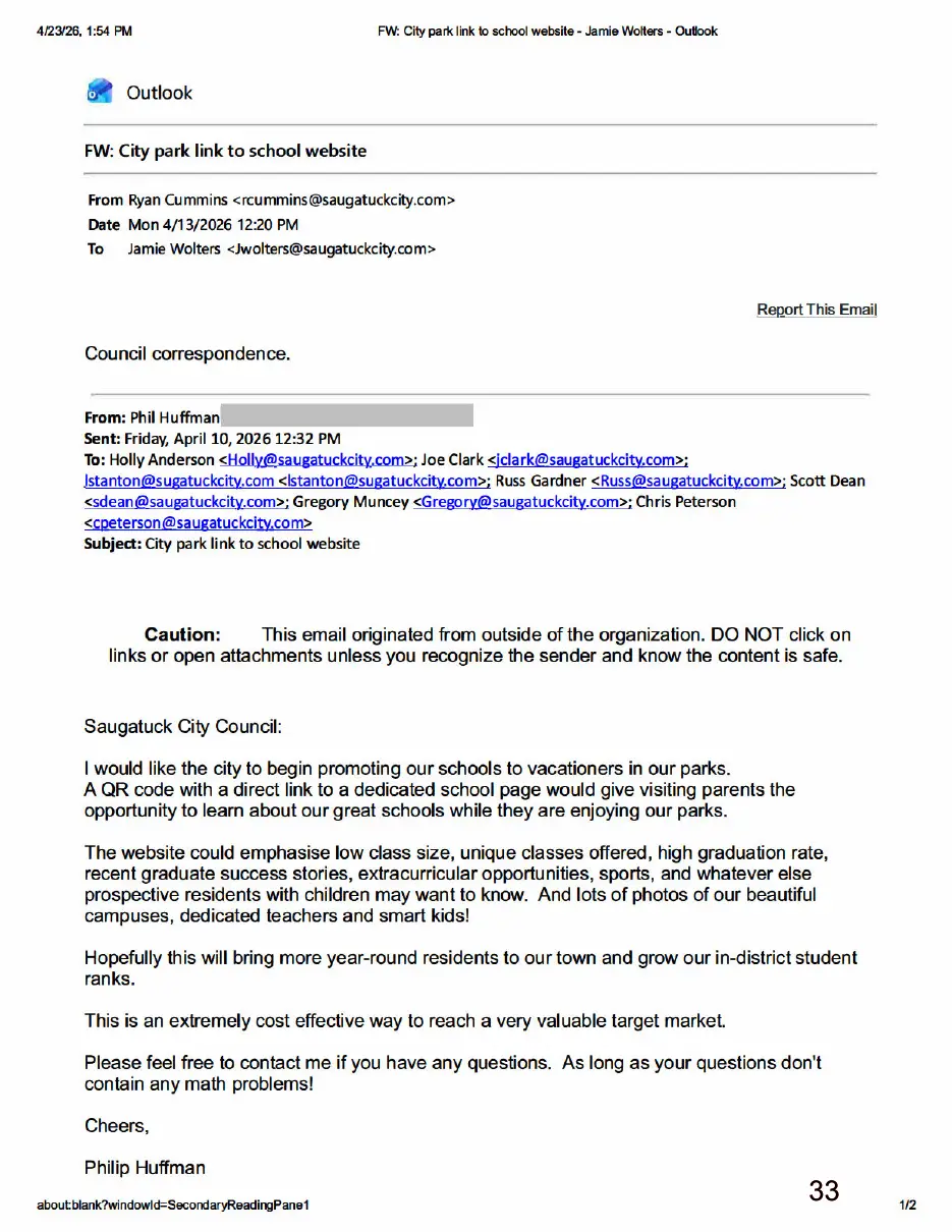 Page 33 of the packet, a scanned page