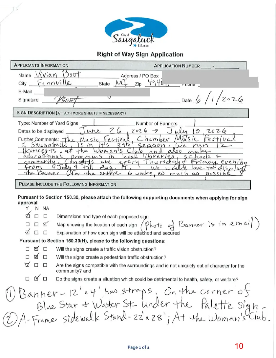 Page 10 of the packet, a scanned page