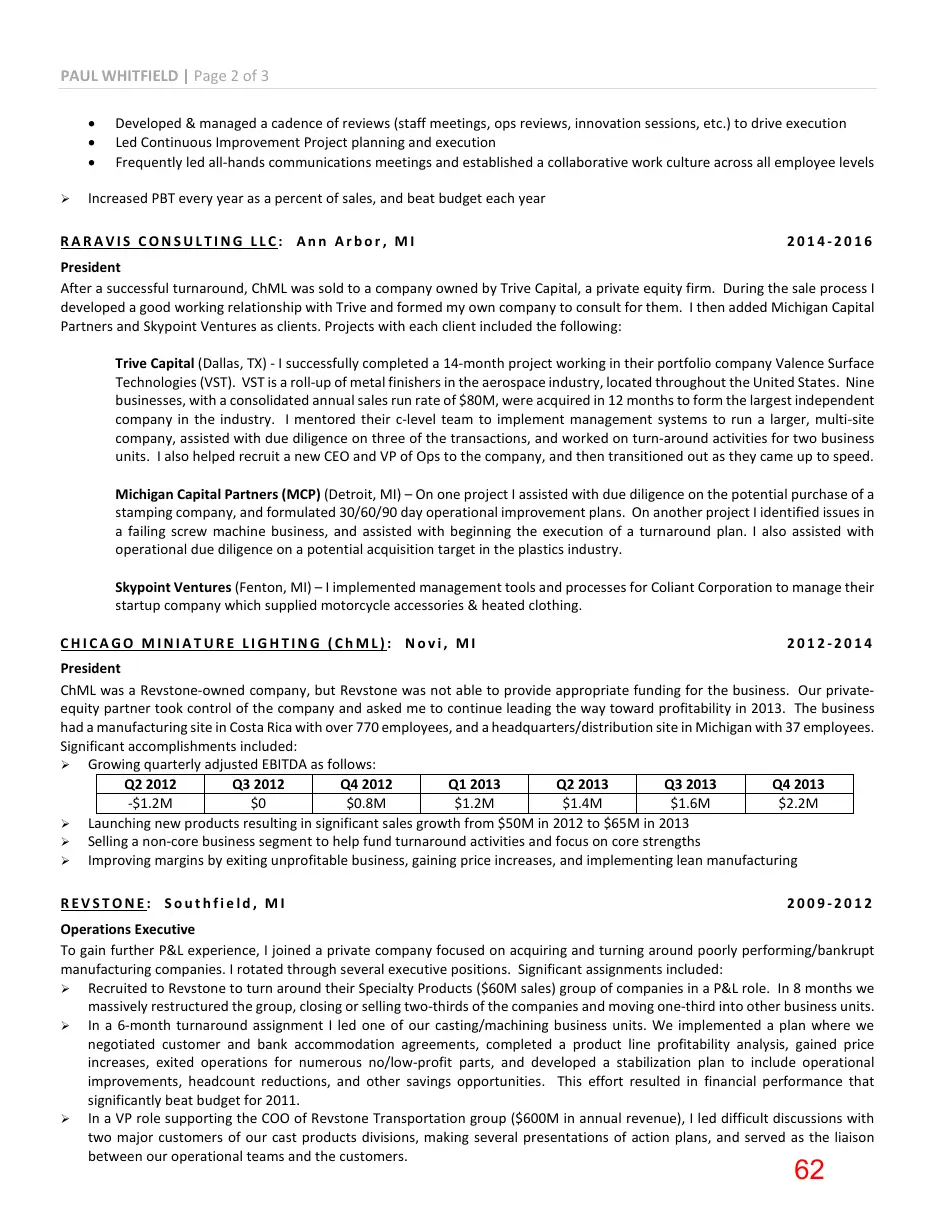 Page 62 of the packet; its text follows