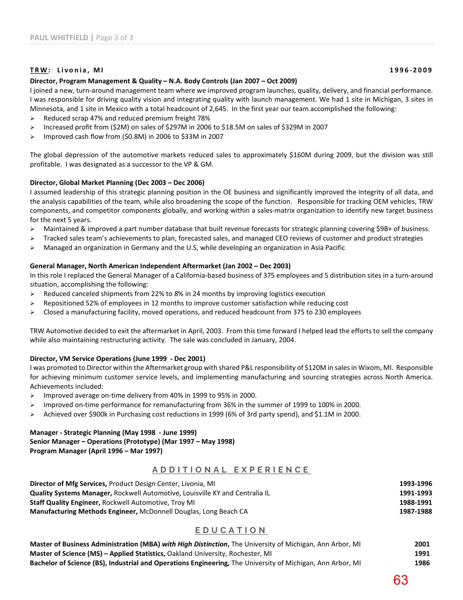 Page 63 of the packet; its text follows