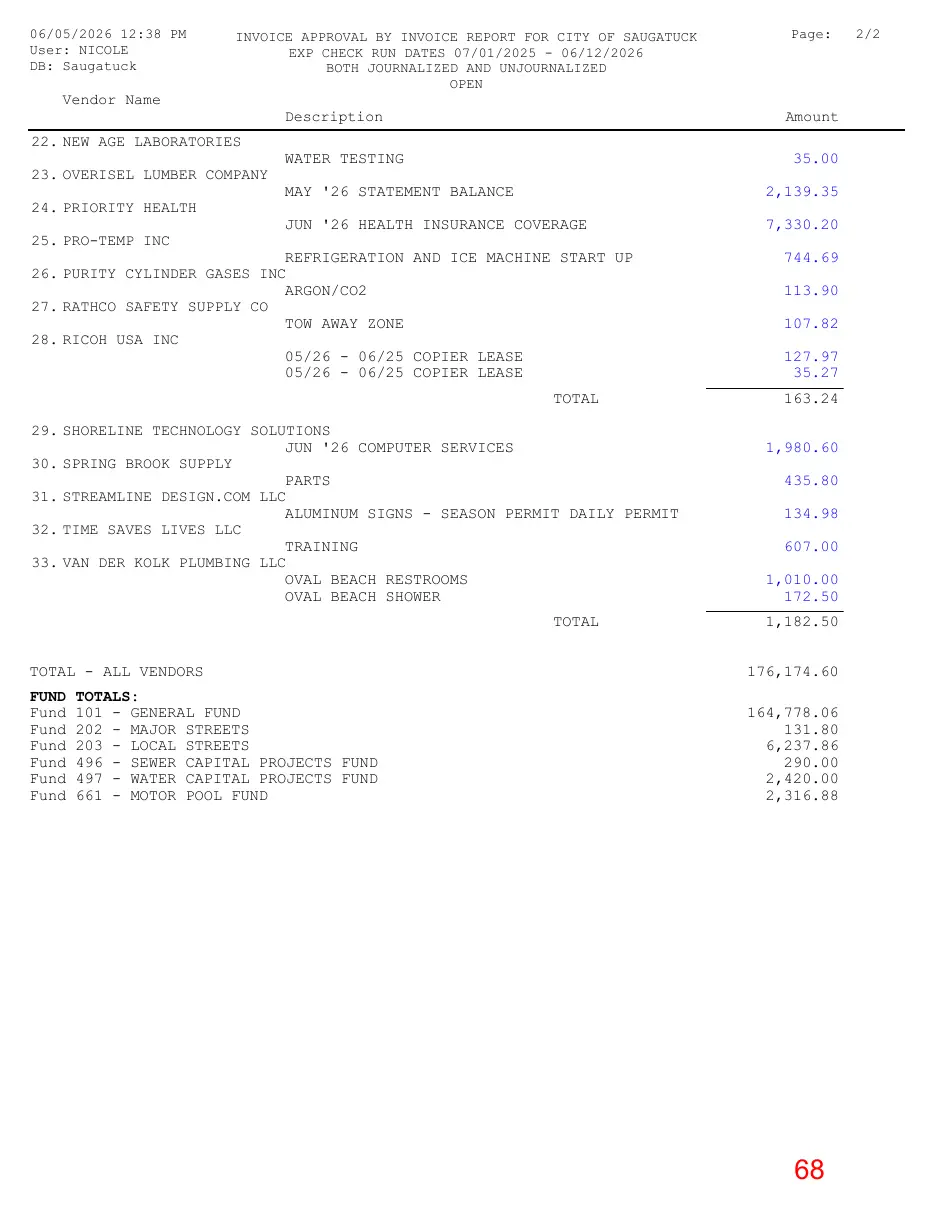 Page 68 of the packet; its text follows