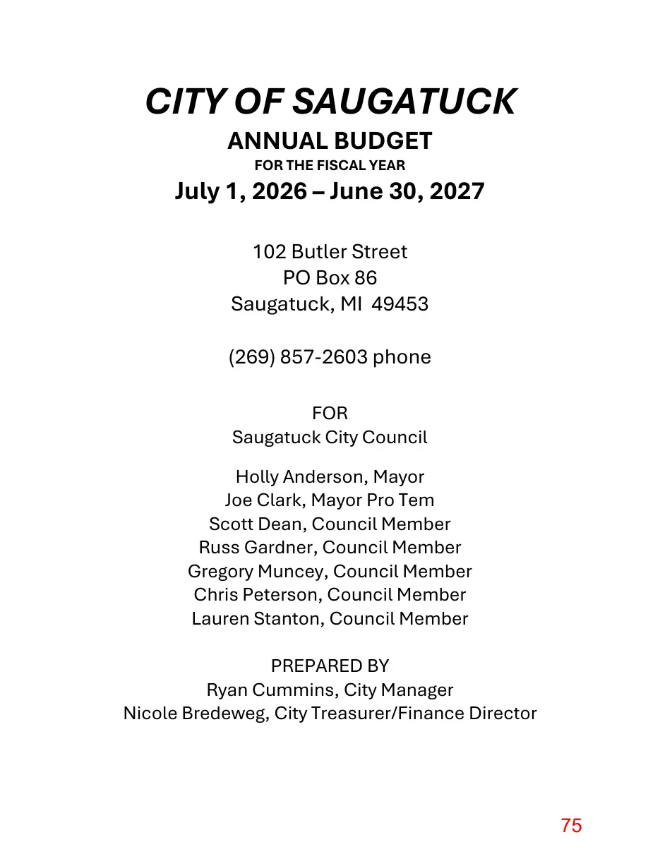 Page 75 of the packet; its text follows