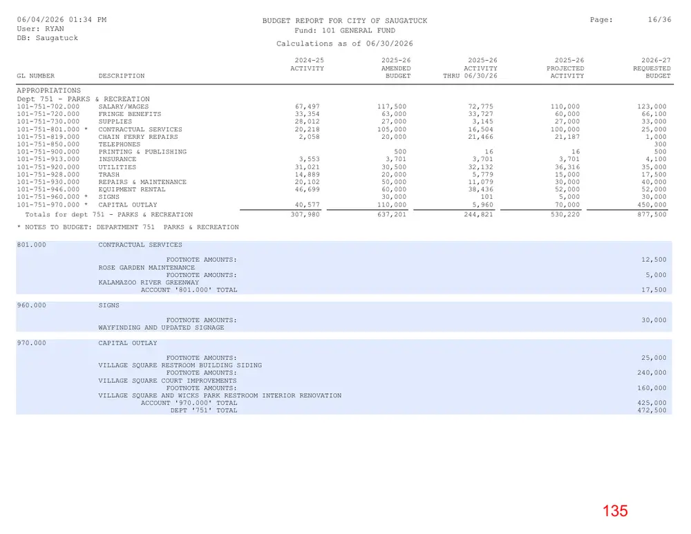 Page 135 of the packet; its text follows